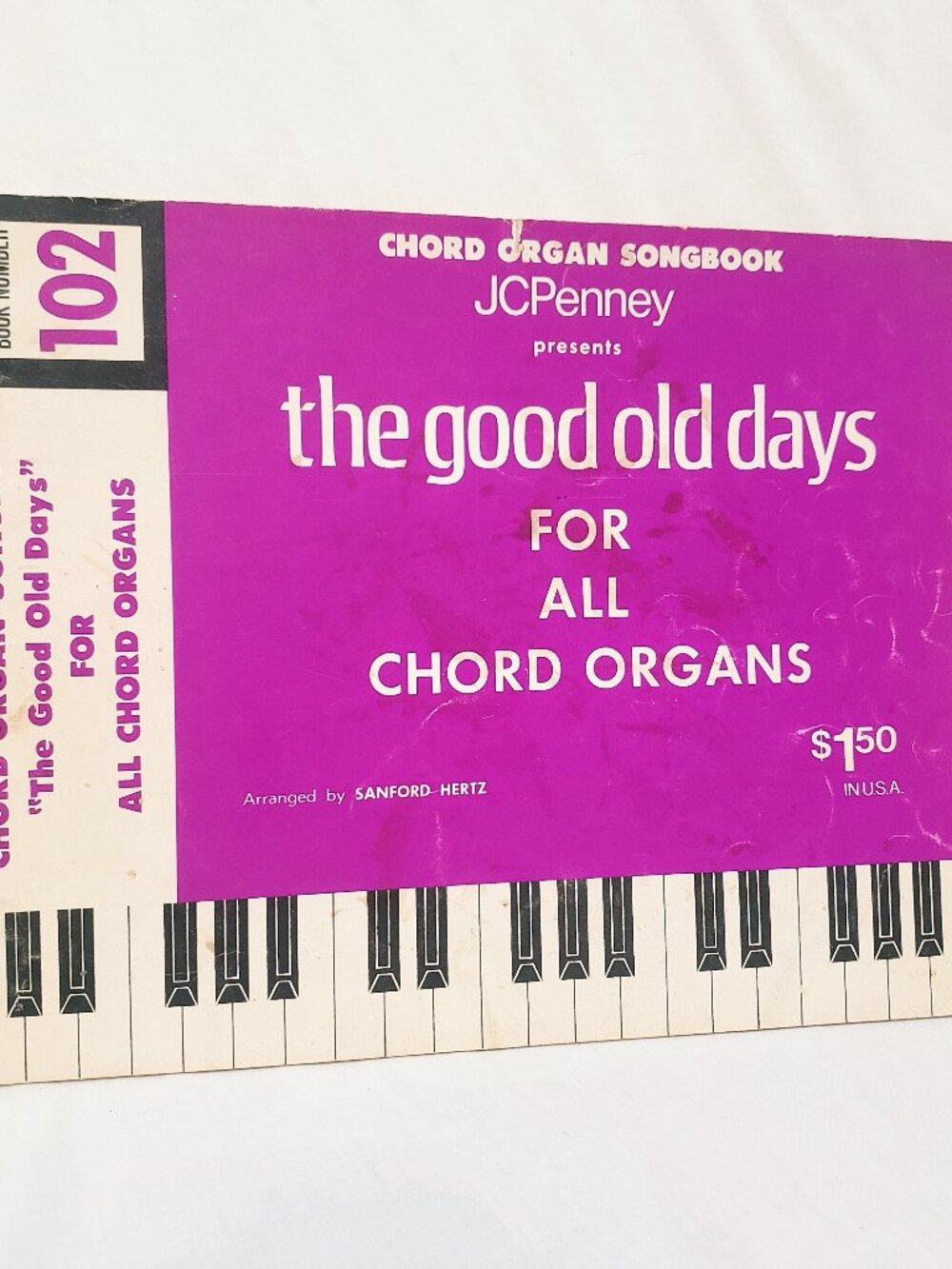 The Good Old Days Chord Organs Songbook Sheet Music Book JCPenney 1971 Beginner